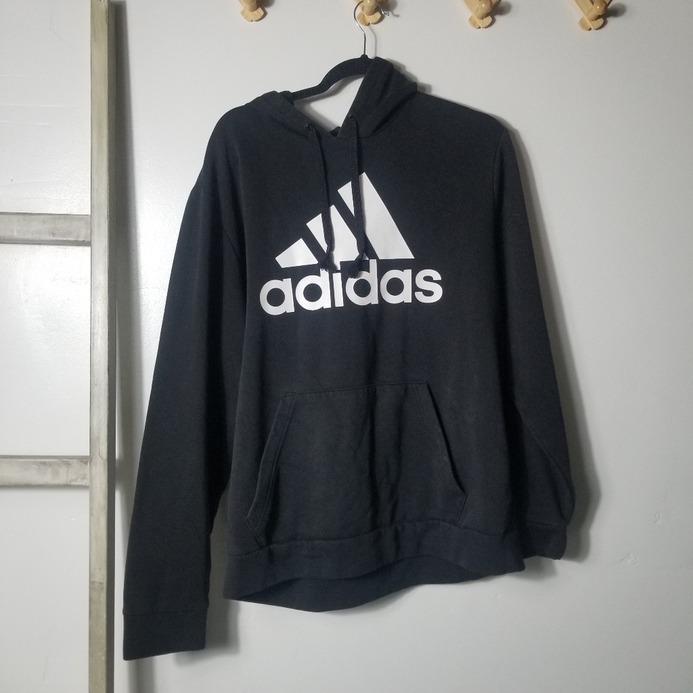 ADIDAS GOLF WOMEN'S BLACK AND WHITE HOODIE SIZE LARGE